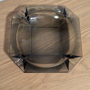 Vintage Glass Octagon  Ashtray